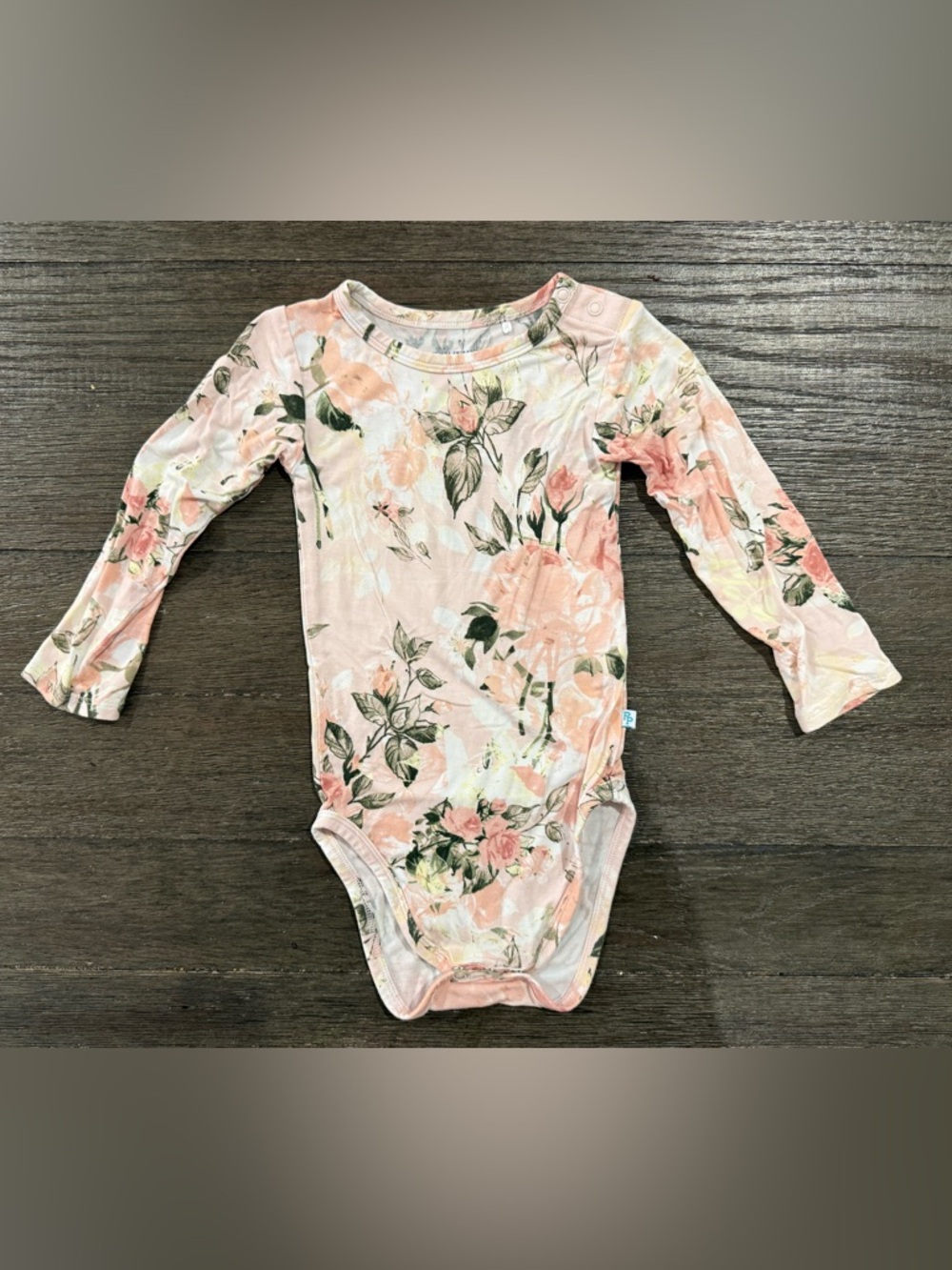 Posh Peanut Pink Floral Long Sleeve One-Piece